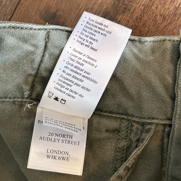PAIGE Womens Brooklyn High Rise Wide Leg Doubl Ebutton Vintage Ivy Green size 27 - Picture 7 of 8